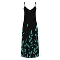 thumbnail image 4 of Nmnitkp Summer Dresses for Women Sleeveless V Neck Floral Print Maxi Dress, Casual Loose Fit Summer Beach Vacation Dress with Adjustable Spaghetti Straps Boho Dresses Multicolor,S, 4 of 5