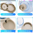 thumbnail image 6 of 2 Pack Automatic Cat Feeder and Water Dispenser in Set Pet Food Bowl for Small Medium Dog Pets Puppy Kitten Big Capacity 1 Gallon x 2 (Cream), 6 of 10