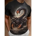 thumbnail image 3 of 3D summer new scorpion pattern short-sleeved digital printing design T-shirt element trend men's casual fashion top, 3 of 6