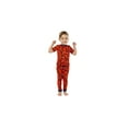 thumbnail image 4 of Sleep On It Boys 2-Piece Super Soft Jersey Snug-Fit Pajama Set for Toddlers - Lightning Bolt - Orange, 2T, 4 of 4