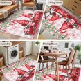thumbnail image 5 of Red Gnomes Area Rugs 3'x5', Washable Small Throw Rugs for Living Room Bedroom, Valentine Roses Love Leaves Pink Plaid Indoor Outdoor Rug Non-Slip Low Pile Carpet Runner Reversible Floor Mats, 5 of 8