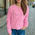 thumbnail image 7 of ClodeEU Cardigans for Women ,Lounge Cardigan Sweaters ,Button Down Chunky Knit Sweater ,Vintage Knitwear Pink,Womens Plus S, 7 of 7