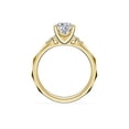 thumbnail image 2 of 0.65 Ct Brilliant Oval Cut Natural Diamond Radiant Halo Engagement Ring for her Solid 18K Yellow Gold Size 5.5, 2 of 8