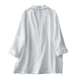 thumbnail image 4 of Baberdicy Women's Linen Blazer Jacket Lightweight Linen Suit Jacket for Women - Casual Long Sleeve Open Front Blazer - Spring Summer Office Coat (S-XXL) (White | XXL), 4 of 9