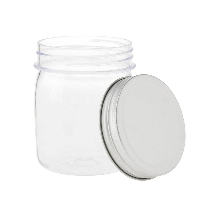 8 oz Plastic Mason Jar with Lid