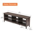 thumbnail image 2 of FITUEYES Espresso TV Stand for 75 Inch TV Entertainment Center, Wood TV Table with 3 Open Shelves for Living Room, 70 inch, 2 of 6