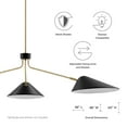 thumbnail image 3 of Pendant Ceiling Light Fixture, Black, Metal, Modern Contemporary, Mid Century Kitchen Room Cafe Bistro Restaurant Hospitality, 3 of 8