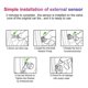 thumbnail image 2 of Motor Tire Pressure Monitoring Alarm System Tyre Temperature With 2 External Sensors Motorcycle Tpms Lcd Display, 2 of 5