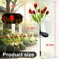 thumbnail image 2 of Rirool Solar Garden Lights Outdoor, 2 Pack Solar Tulip Lights with 14 Flowers, IP65 Waterproof LED Stake Light for Yard, Pathway, Patio, Landscape (Red), 2 of 8