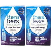 2 Pack - Thera Tears Lubricant Eye Drops, 30 Each