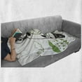thumbnail image 5 of Farm Soft Flannel Fleece Throw Blanket, Gardener Smiling Holding Chinese Cabbage Plantation in a Greenfield, Cozy Plush for Indoor and Outdoor Use, 50" x 70", Fern Green Dark Grey, by Ambesonne, 5 of 5