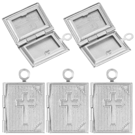 LOLIPPYY 5Pcs Stainless Steel Lockets Necklace Photo Holders Ideal for Daily Wear and Jewelry Accessories