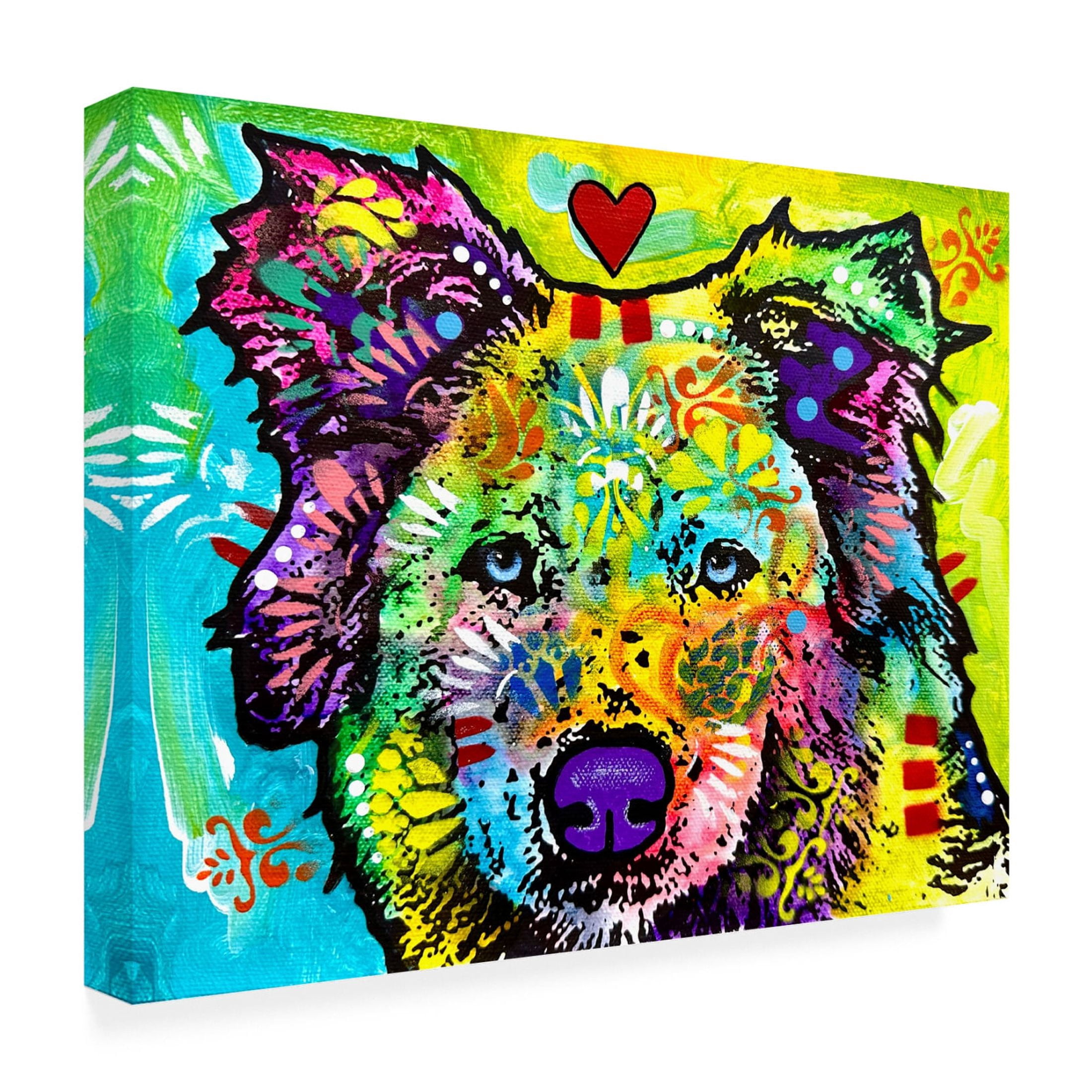 Canvas Wall Art - Dean Russo- Exclusive 'Blu' Wall Art for Living Room, Bedroom, or Office Décor by Trademark Fine Art - 32 x 24 Inches