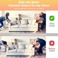 thumbnail image 2 of Deslizadores para muebles, paquete de 16 deslizadores para patas de muebles, almohadillas para mover alfombras y muebles de 3,5 pulgadas, resistentes, 2 of 5