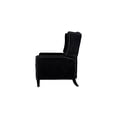 thumbnail image 6 of ARCTICSCORPION Classic Elegant Wingback Button Tufted Recliner Chair, Black, 6 of 7