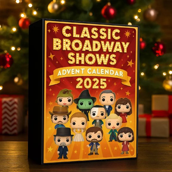 24Pcs Classic Broadway Shows Advent Calendars 2025, Christmas Countdown Calendar Hanging Decorations with Iconic Musical Character Collectibles, 2D Acrylic Broadway Shows Blind Boxes Christmas Gifts