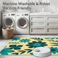 thumbnail image 5 of ODIKA 3'x5' Machine Washable Non-Slip Area Rug, Succulent Exotic Plant Arrangement Contemporary Artwork High Traffic Rug, Beige, 529402, 5 of 5