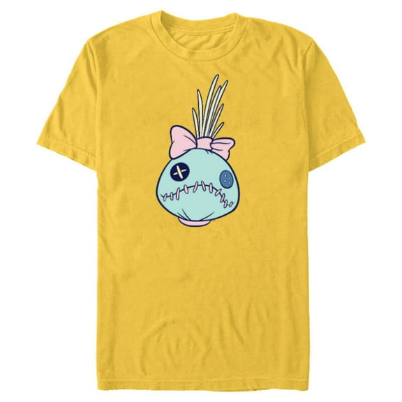 Disney Lilo & Stitch Lilo’s Rag Doll Scrump Big Face Costume - Short Sleeve Blended T-Shirt for Adults - Customized-Yellow