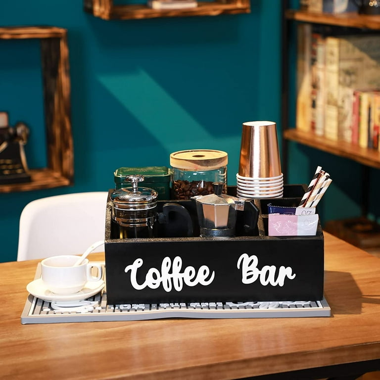Coffee Station Organizer Coffee Pod Holders, 2 Tier Coffee Bar Accessories Organizer Shelf, Coffee Organizer Station for Coffee Bar Decor, Coffee K