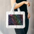 thumbnail image 6 of Wukai Rainbow Glitter Print Plush Underarm Bag, Ladies Fluffy Shoulder Bag, Women Furry Flower Tote Bag Plush Handbag for Autumn and Winter, 6 of 7