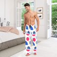 thumbnail image 6 of FORMRS Mens Pajama Pants with Pockets Sleepwear Lounge Bottoms Sizes S-2XL, Blue Retro Shapes, 6 of 7