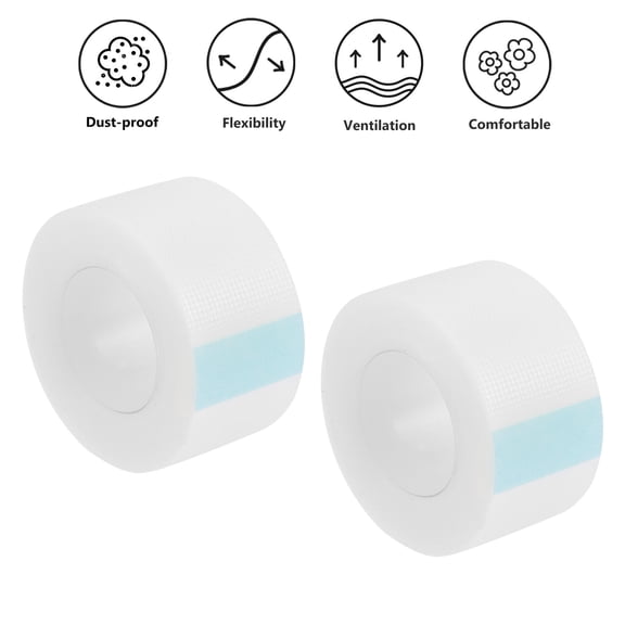 LEORX 4Rolls Eyelid Tapes Invisible for Women Square Shaped Adhesive Tape 914x1in Natural Makeup Effect