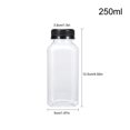 thumbnail image 3 of Clear Plastic Containers with Lids, 8.5 in Square, 8.5 Fl Oz, Leakproof Screw Top, Outdoor Picnics, Black Lid, 1 Pc, 3 of 8