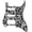 Black White, variant on Multicolor 11 Hole Electric Guitar Pickguard Scratch Plate for ST SQ Style Guitars, 3 Ply PVC, Replacement Accessory