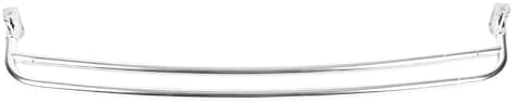 Double Curved Shower Rod, Metal Construction, Adjustable Between 44 to 70 Inches, Aluminum Rods and Zinc Mounting Hardware, Quality Modern Bathware, Chrome Finish