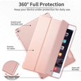 thumbnail image 5 of Funda compatible con iPad 10, carcasa trasera translúcida ultrafina con función de encendido y apagado automático, compatible con iPad 10, color oro rosa, 5 of 5