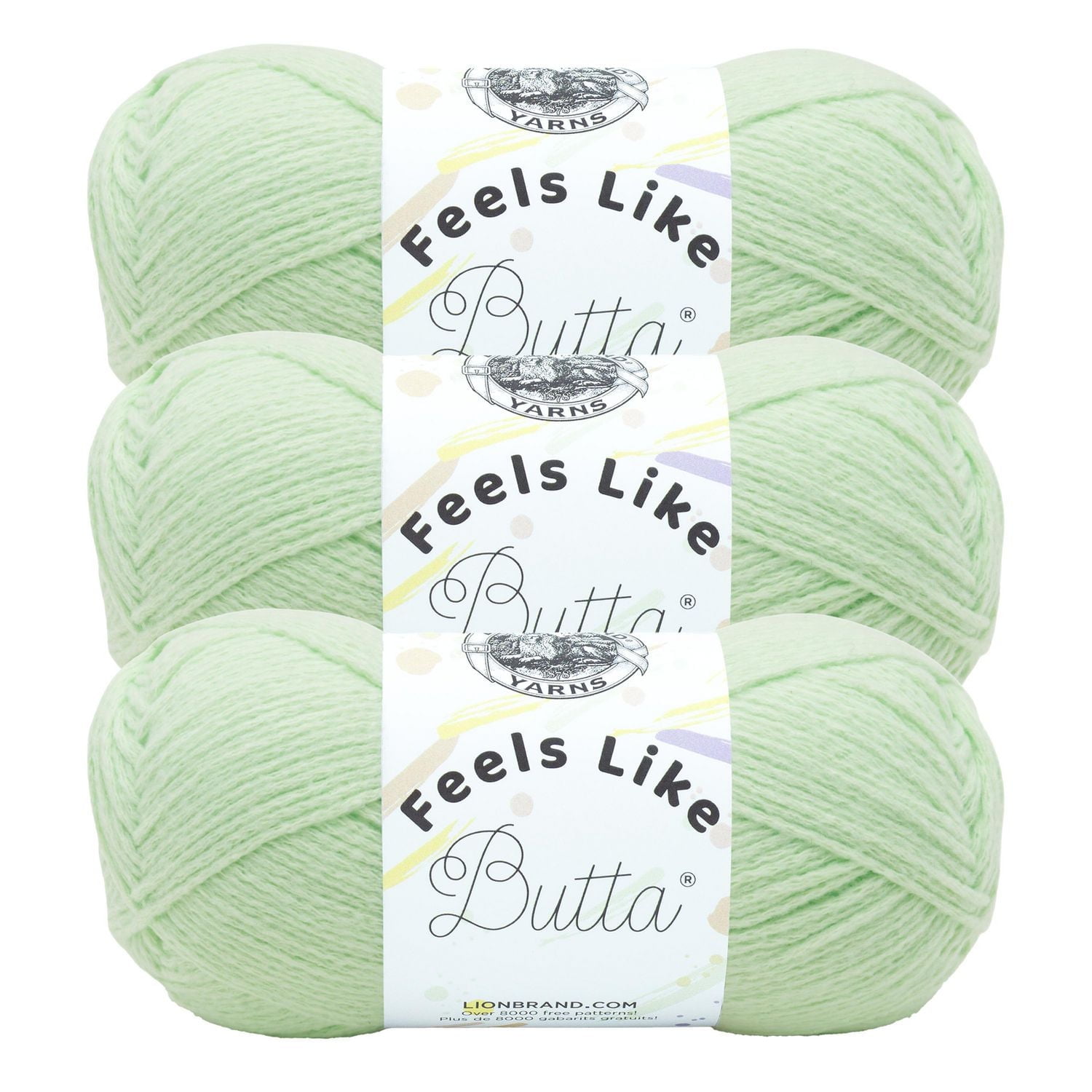 Lion Brand Feels Like Butta ® Yarn #4 Medium/Worsted Yarn 100g/199m 3-Pack