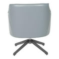 thumbnail image 5 of Faux Leather Guest Chair in Charcoal Gray Faux Leather with Black Base, 5 of 8