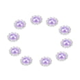 thumbnail image 3 of Juego de perlas semicirculares de 20 mm, 10 piezas, violeta claro, perfectas para álbumes de recortes y decoración, gemas para manualidades de bricolaje con parte posterior plana, 3 of 8