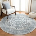 thumbnail image 2 of SAFAVIEH Oregon Creighton Oriental Area Rug, Light Blue/Ivory, 6'7" x 6'7" Round, 2 of 10