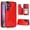 Red, variant on Dteck for Samsung Galaxy S25  Case with Tempered Glass Screen Protector,Flower Pattern Magnetic Back Flip Case Phone Cover for Samsung Galaxy S25 Plus Wallet Case for Women Men,Purple
