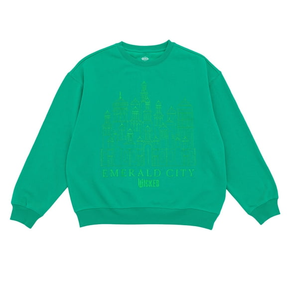 Wicked Emerald City Fleece Pullover Sweatshirt Adult