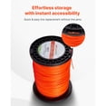 thumbnail image 6 of KFFKFF 0.095 in 1280 ft String Trimmer Line, Orange Durable Weed Eater String, High-Quality Nylon Universal Replacement Spool with Twisted Design, Ideal for Professional and Home Use, 6 of 9