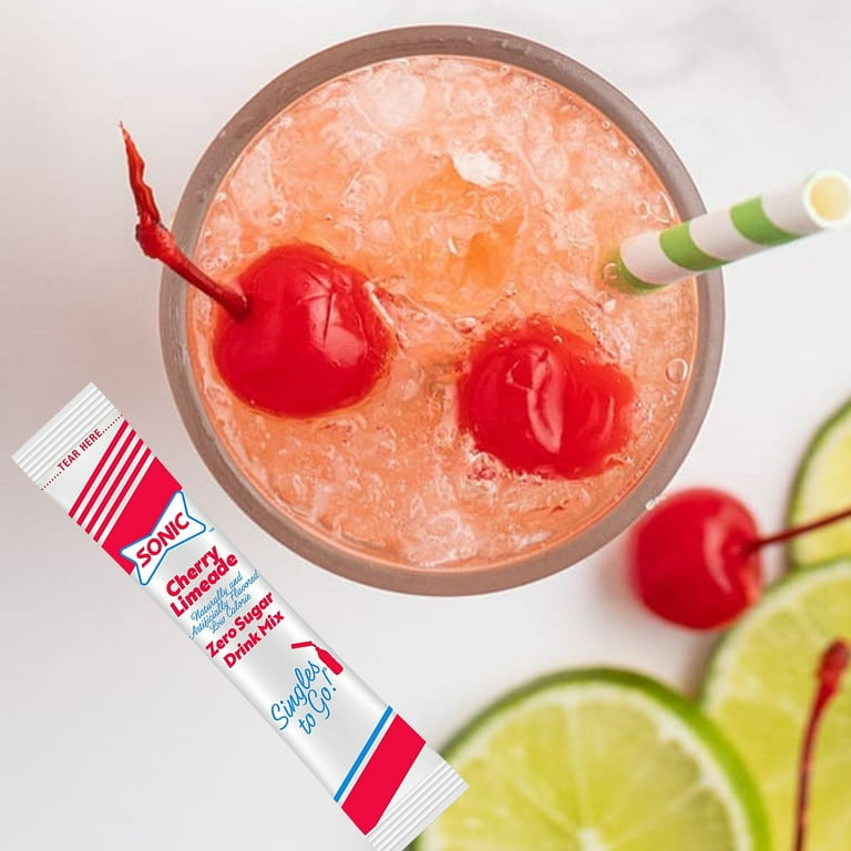 GCM Sonic Singles To Go Drink Mix, Cherry Limeade Flavor, 3 Boxes