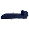 thumbnail image 5 of Navy Blue Sleeper Chair Folding Foam Beds, Portable Studio Sofa Guest Bed, 6 x 24 x 70, 5 of 6
