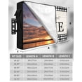 thumbnail image 7 of HOME Outdoor TV Cover 60 to 65 inch Farmhouse Cotton Butterfly Black Plaid Wood Grain Waterproof Dustproof TV Covers for Outside with Zipper Remote Control Pocket Flat Screen Protectors, 7 of 7