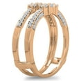 thumbnail image 2 of 0.50 Carat (ctw) 18K Rose Gold Round Cut Diamond Ladies Anniversary Wedding Band Enhancer Guard Double Ring 1/2 CT, 2 of 4