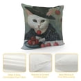 thumbnail image 4 of Orinice Cute Cat Graphic Decorative Cushion Throw Pillow Cover for Home Couch Living Room Sofa, Autumn Short Plush 1PC 18x18in, 4 of 5