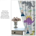 thumbnail image 5 of Kids Dinosaur Curtains Cartoon Dino Cute Animal Art Printed Curtain with Rod Pocket for Baby Boys Bedroom Nursery Children Home Decor Drapes Window Treatments 2 Panels Set 42x63in, 5 of 6