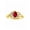 Ruby, variant on Rings for Women 14K Gold Plated Silver Ring Classic Style Birthstone Ring 6X4MM Gemstone & Diamonds January Garnet Jewelry for Women Size 8