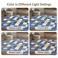 thumbnail image 7 of ODIKA 9'x12' Washable Area Rug Non-Shedding, Easy Care Abstract Mosaic Tessellated Grid Geometric Interlocking Design for Master Suite, California King, Under Bed, 7 of 7