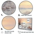 thumbnail image 3 of Designart "Dawn'S Reflection On Frozen Lake I" Snow Floater Framed Wall Art Prints, 3 of 5