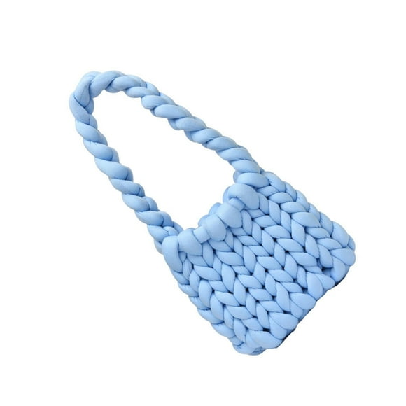 Chunky Yarn Household Durable for Blanket Chunky Yarn DIY Tote Making Cushion Crocheting blue