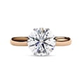 thumbnail image 2 of AFFY 6 Prong Solitaire Engagement Ring for Women, 1.90 Carat (ctw) Round Cut Lab Grown Diamond Ring In 14K Rose Gold Over Sterling Silver F-G-H, SI Quality Gifts For Her Ring Size-6, 2 of 6