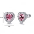 thumbnail image 2 of White Gold Plated Crystals Earrings (Pink), 2 of 5