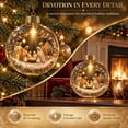 thumbnail image 3 of MYUNNIL Light Up Christmas Globe Ornaments, 3" Religious Clear Nativity Scene Hanging Ball Decoration with Built-In Warm LED Light, Cute Waterproof Seasonal Pendant for Tree Home Decor, 3 of 7